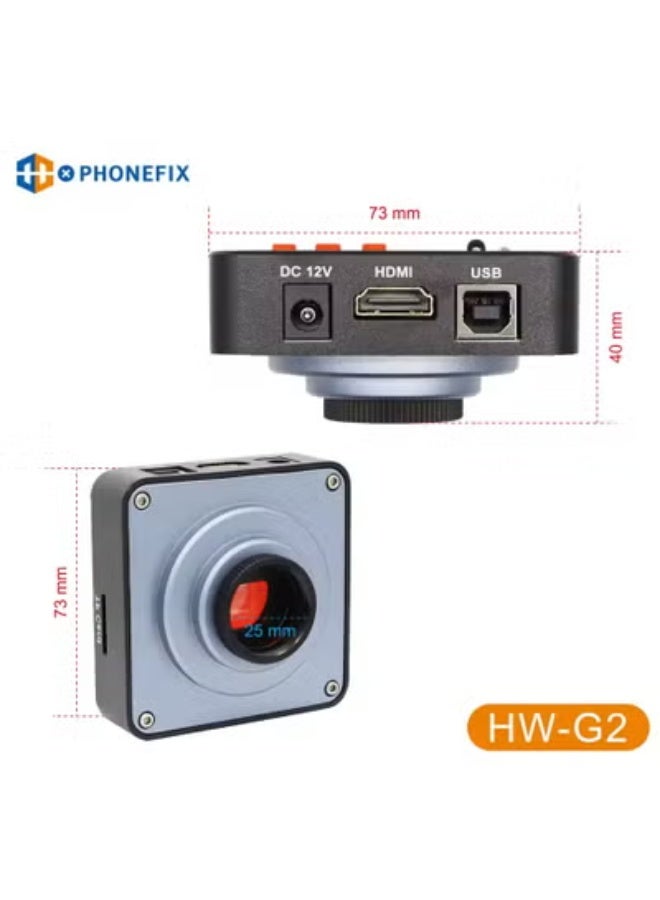 كاميرا مجهر 38 ميجابكسل HDMI 1080P 60FPS، كاميرا مجهر إلكترونية صناعة كاميرا فيديو مجهر مع مكبر إخراج متزامن لإصلاح الهاتف